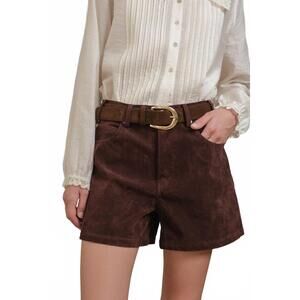 NEW RAISONNEL suede shorts in brown
